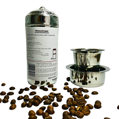 MokkaFarms South Indian Filter Coffee Decoction Maker | Decoction good for multiple Coffee Cups | Stainless Steel |