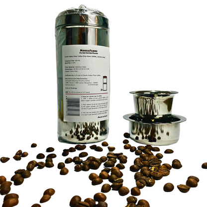 MokkaFarms South Indian Filter Coffee Decoction Maker | Decoction good for multiple Coffee Cups | Stainless Steel |