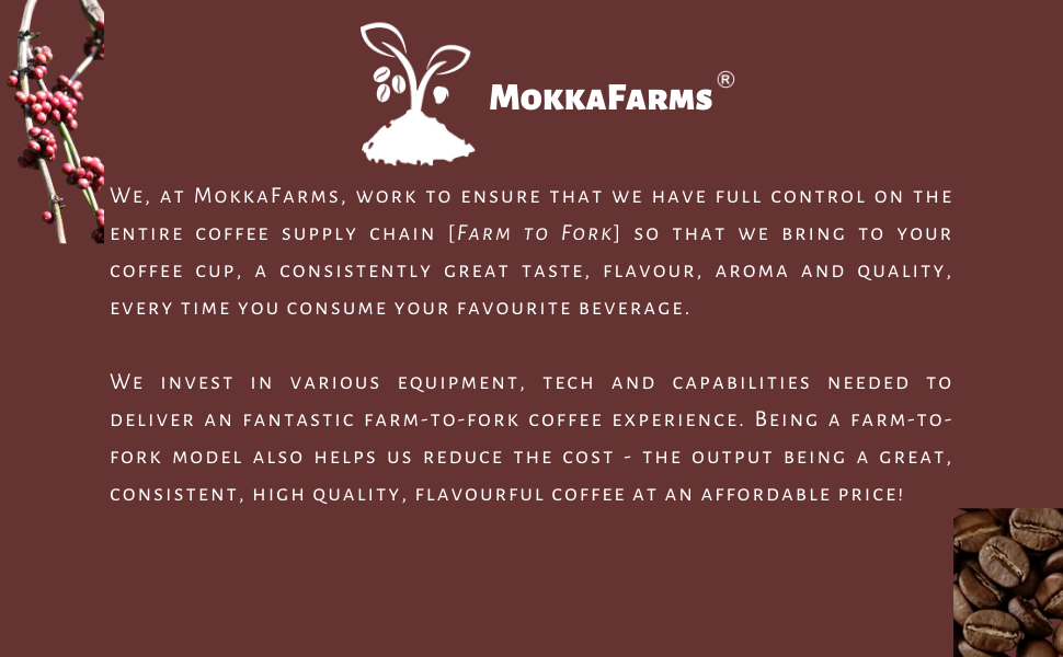 MokkaFarms Premium 100% Pure Arabica Ground Coffee - Espresso | Fresh & Single Origin | Plantation A/AA Beans |