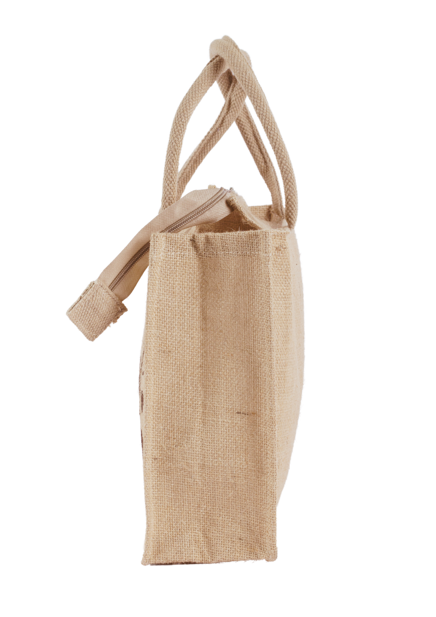 MOKKAFARMS 100% Jute Eco Bag - 9.5in x 11.5in x 3.5in Horizontal Tiffin/Lunch Bag with Zip | Food Safe | Water Resistant | Women Entrepreneurs |